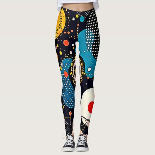 Abstracte kosmische dans leggings (Voorkant)
