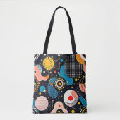Abstracte kosmische dans tote bag (Voorkant)