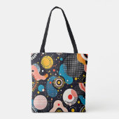 Abstracte kosmische dans tote bag (Achterkant)