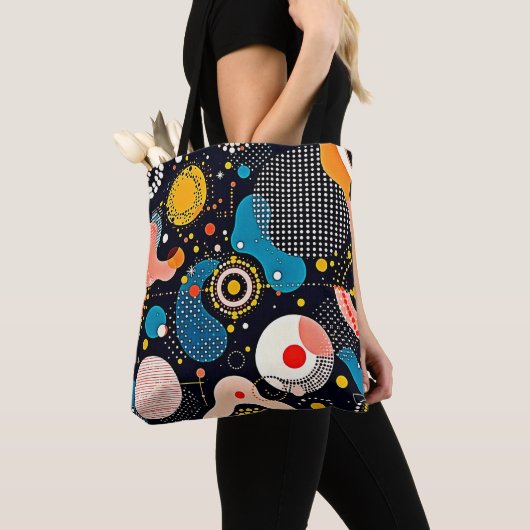 Abstracte kosmische dans tote bag (Dichtbij)