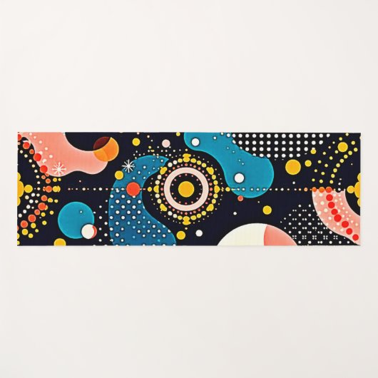 Abstracte kosmische dans yogamat (Voorkant (horizontaal))