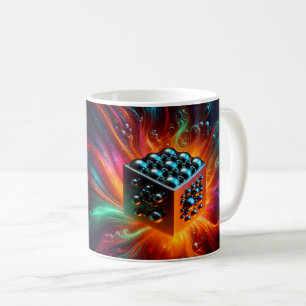 Abstracte Kosmische Energie Kubus Koffiemok