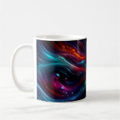 Abstracte Kosmische Energie Kubus Koffiemok (Links)