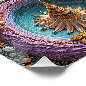 Abstracte kosmische harmonie met mandala-energie perfect poster (Hoek)