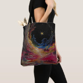 Abstracte Kosmische Nacht Boodschappentas Tote Bag (Dichtbij)