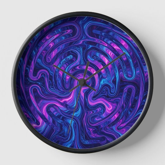 Abstracte Kosmische Paarse Doolhof Labyrint Kunst (Voorkant)