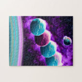 Abstracte kosmische trilling Paarse universum Legpuzzel (Horizontaal)