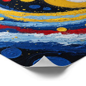 Abstracte Kosmische Wervelende Kunst Poster (Hoek)