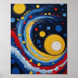 Abstracte Kosmische Wervelende Kunst Poster