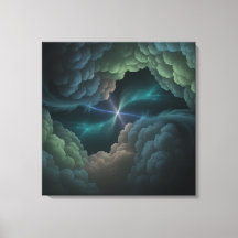 Abstracte Kosmische Wolk Muurkunst Canvas