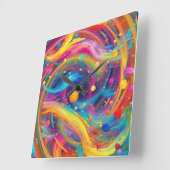 Abstracte Kosmos Universum Vierkante Klok (Hoek)