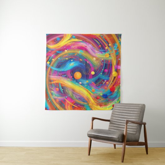Abstracte Kosmos Universum Wandkleed (In situ)