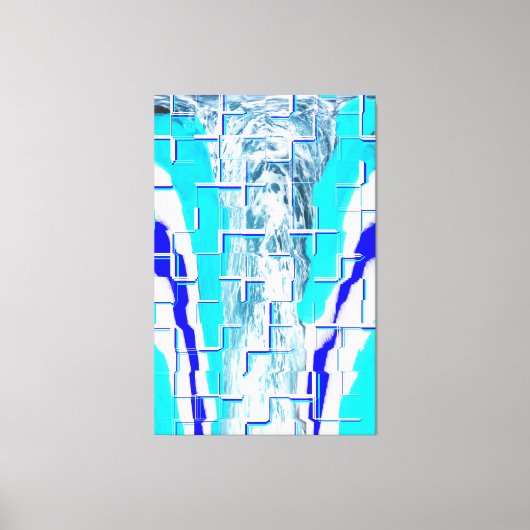 Abstracte koudwaterkunst canvas afdruk (Voorkant)