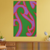 Abstracte kowhaiwhai-kunst van RRW Canvas Afdruk (Insitu (Woonkamer))