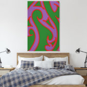 Abstracte kowhaiwhai-kunst van RRW Canvas Afdruk (Insitu (Slaapkamer))