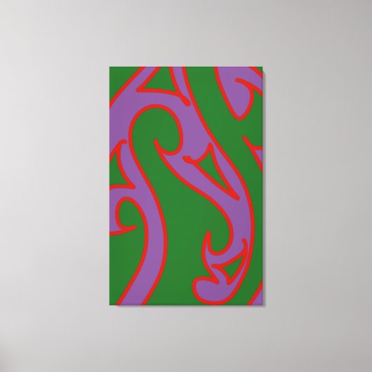 Abstracte kowhaiwhai-kunst van RRW Canvas Afdruk (Voorkant)