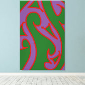 Abstracte kowhaiwhai-kunst van RRW Canvas Afdruk (Insitu (Houten vloer))