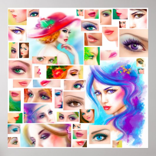 Abstracte kraakbeen poster (Voorkant)