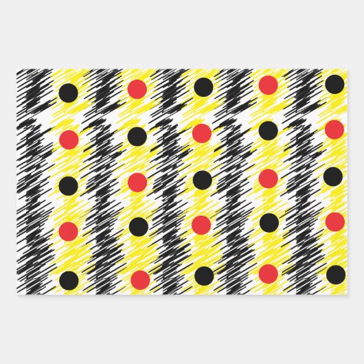 Abstracte krabbel polka dot inpakpapier vel (Voorkant)