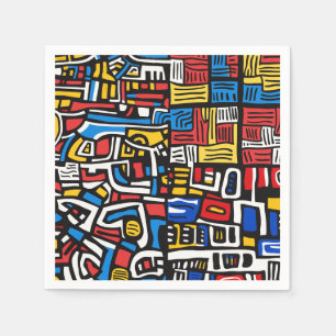 abstracte krabbeling modern servet