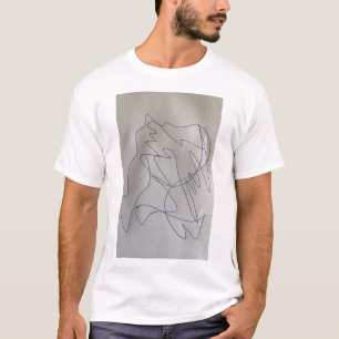 Abstracte krabbelpen tekening grafische T-shirt