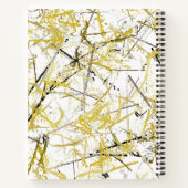Abstracte Krabbels - Mosterd en Bruin Notitieboek (Achterkant)