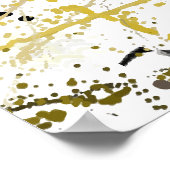 Abstracte Krabbels - Mosterd en Bruin Poster (Hoek)