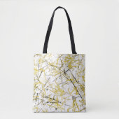 Abstracte Krabbels - Mosterd en Bruin Tote Bag (Voorkant)