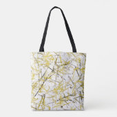 Abstracte Krabbels - Mosterd en Bruin Tote Bag (Achterkant)