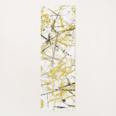 Abstracte Krabbels - Mosterd en Bruin Yogamat (Achterkant)