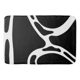 Abstracte Krabbels Zwart en wit Badmat