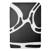 Abstracte Krabbels Zwart en wit Badmat (Voorkant Verticaal)