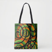 Abstracte krabbelwerveling tote bag (Voorkant)