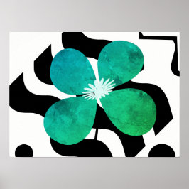 Abstracte kracht van de Natuur Pop Black White Pos Poster