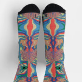 Abstracte, krachtige, Athletic Crew Sock Sokken (Top)
