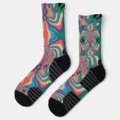 Abstracte, krachtige, Athletic Crew Sock Sokken (Links)
