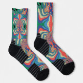 Abstracte, krachtige, Athletic Crew Sock Sokken (Rechts)