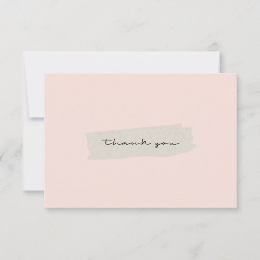 Abstracte Kraft Brush Stroke - Hartelijk dank Bedankkaart (Voorkant)