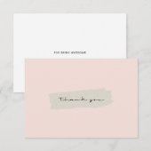 Abstracte Kraft Brush Stroke - Hartelijk dank Bedankkaart (Voorkant / Achterkant)