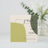 ABSTRACTE KRAFT CHIC LIME GROEN BEWAREN DE DATUM K BEDANKKAART (Staand voorkant)