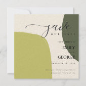 ABSTRACTE KRAFT CHIC LIME GROEN BEWAREN DE DATUM K BEDANKKAART (Voorkant)