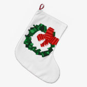 Abstracte krans kerstkous grote kerstsok (Voorkant (Hangend))