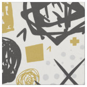 Abstracte kras goud zwart No.01 Stof (Close Up)