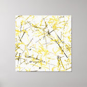 Abstracte kribbels - Mosterd en bruin Canvas Afdruk (Voorkant)