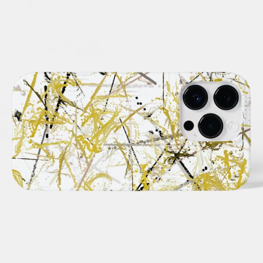Abstracte kribbels - Mosterd en bruin Case-Mate iPhone Case (Achterkant (horizontaal))