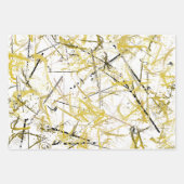 Abstracte kribbels - Mosterd en bruin Inpakpapier Vel (Voorkant)