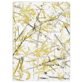 Abstracte kribbels - Mosterd en bruin Klembord (Achterkant)