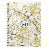 Abstracte kribbels - Mosterd en bruin Notitieboek (Voorkant)