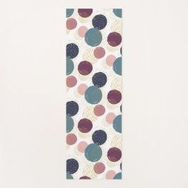 Abstracte kringen in pastel en goud yogamat