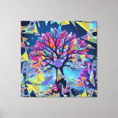 Abstracte kristalboom canvas afdruk (Voorkant)